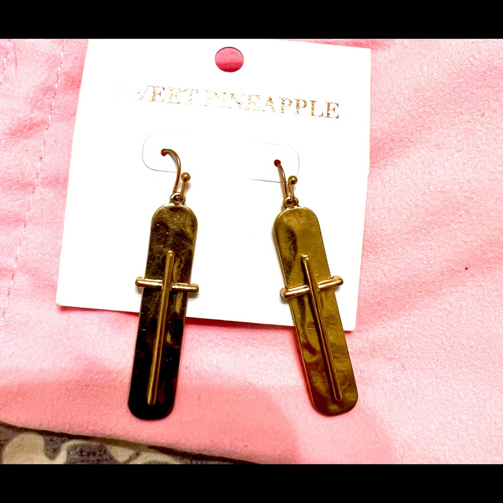 Beautiful cross drop earrings